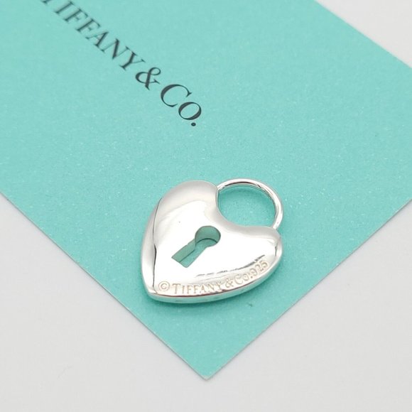 Tiffany & Co. Jewelry - Tiffany & Co. Medium Heart Lock Charm Pendant in 925 Sterling Silver with Pouch